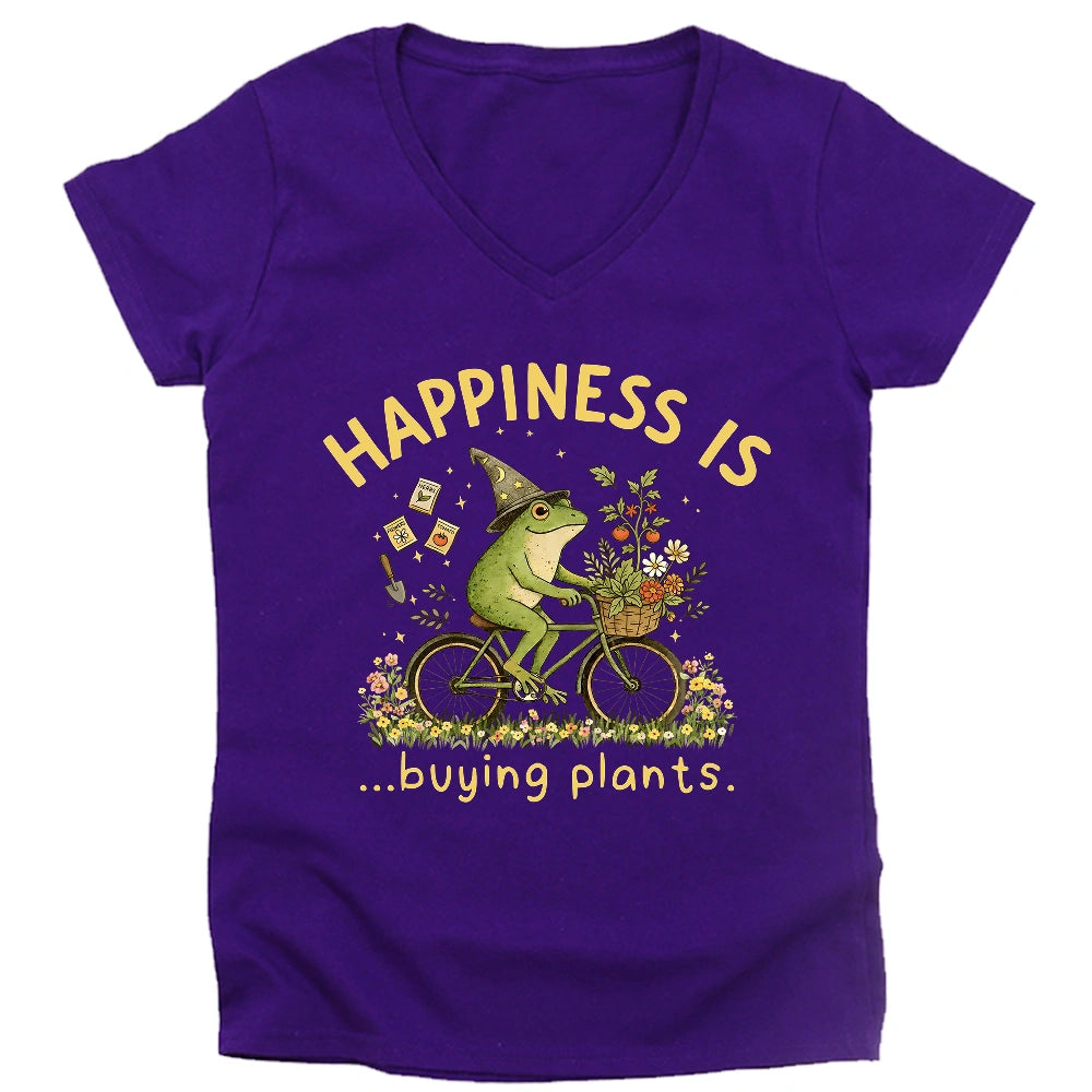Happiness is buying plants Lady V-neck