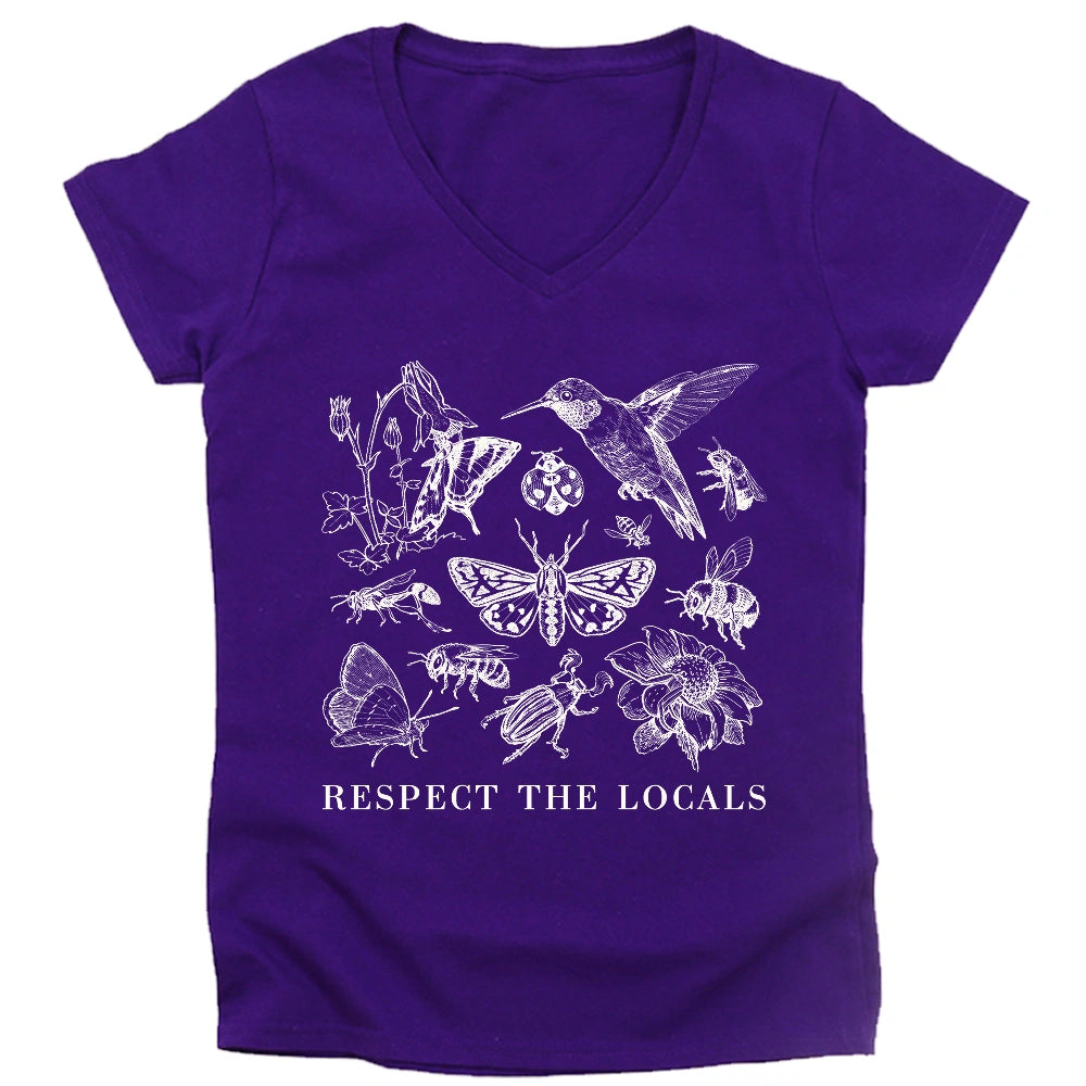 Respect The Locals Lady V-neck