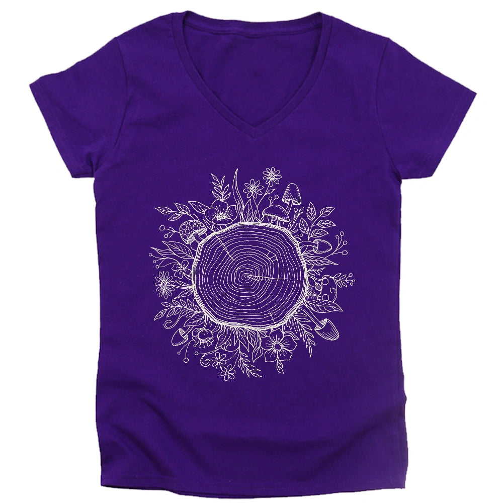 Rings of Time Lady V-neck