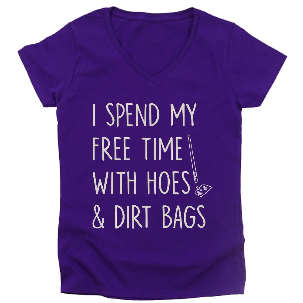 Spend Time With Hoes & Dirty Bags Lady V-neck