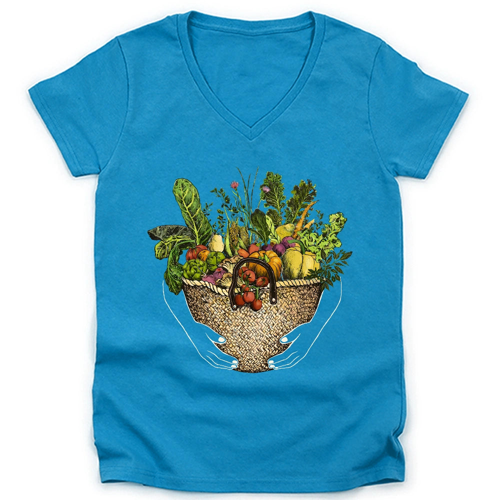 From Garden to Basket Lady V-neck