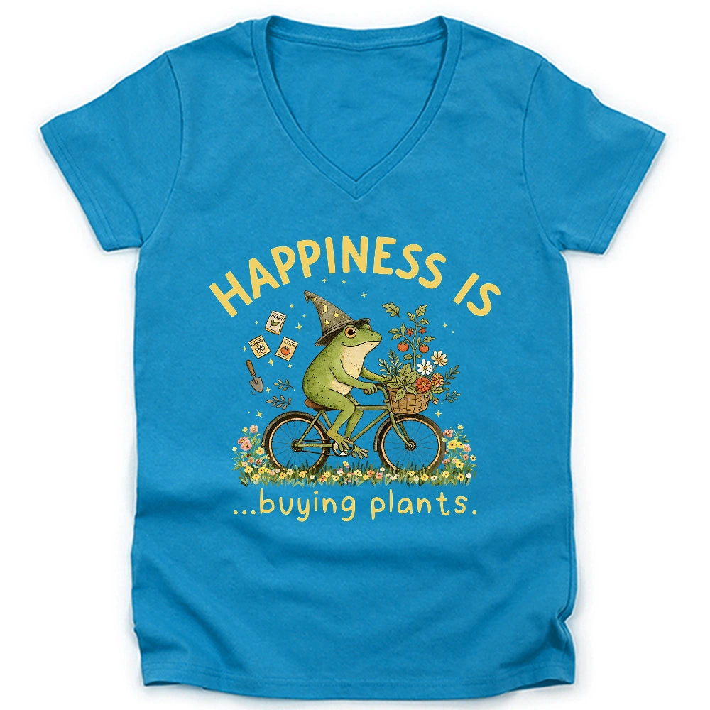 Happiness is buying plants Lady V-neck