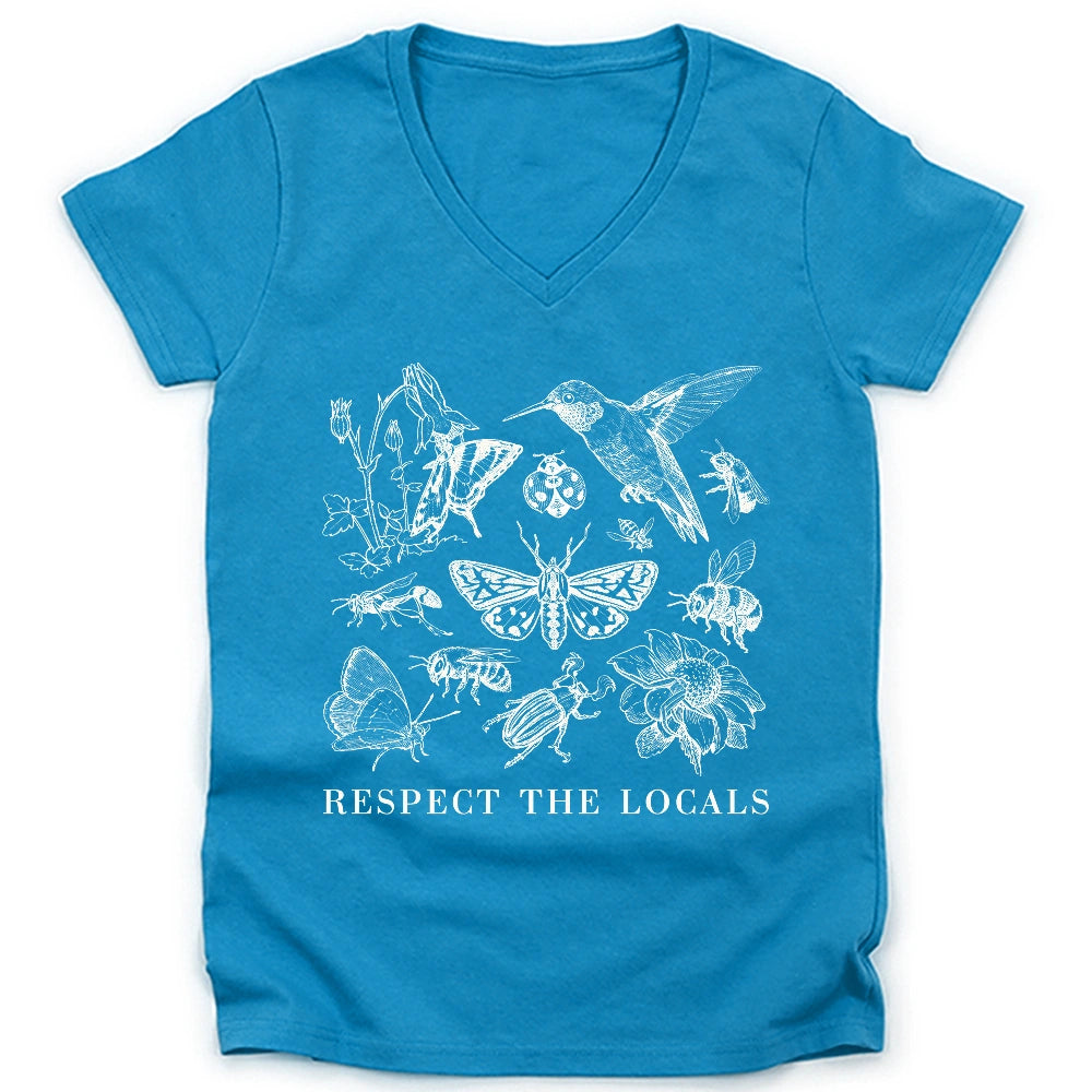 Respect The Locals Lady V-neck