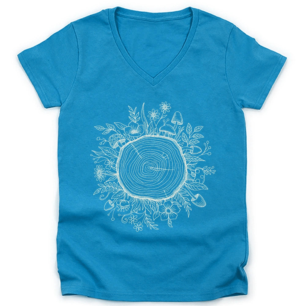 Rings of Time Lady V-neck