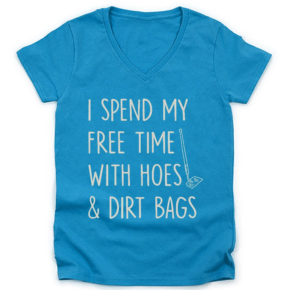 Spend Time With Hoes & Dirty Bags Lady V-neck