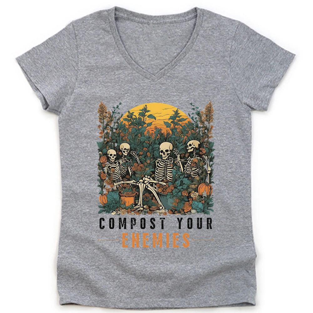 Compost Your Enemies Lady V-neck