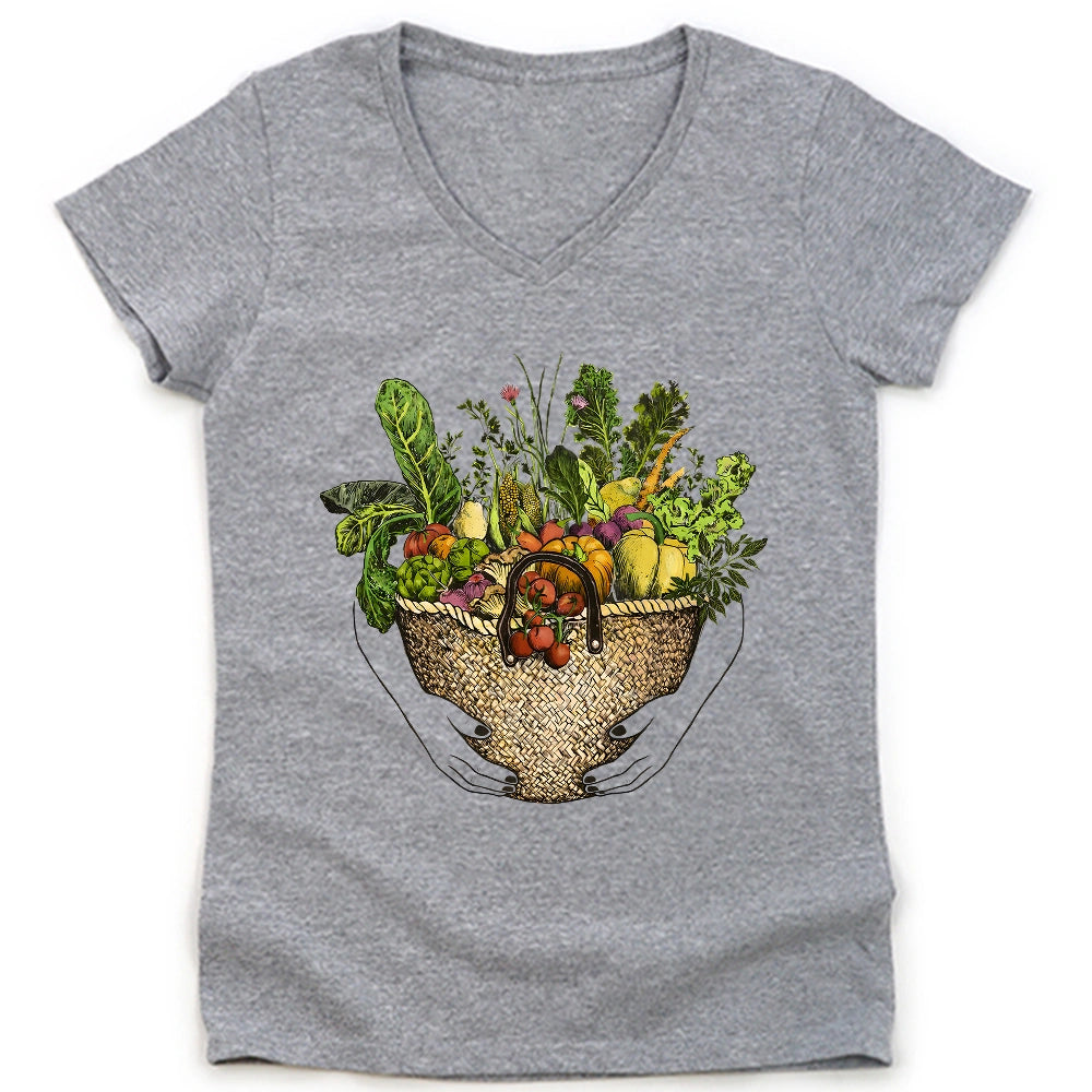 From Garden to Basket Lady V-neck