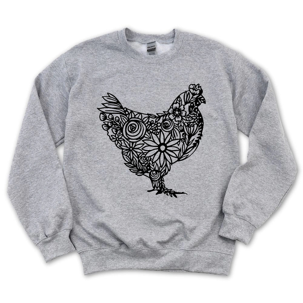 Garden Blossom Chicken Sweatshirt