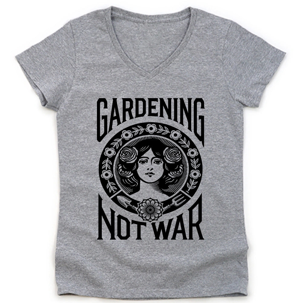 Gardening Not War Lady V-neck