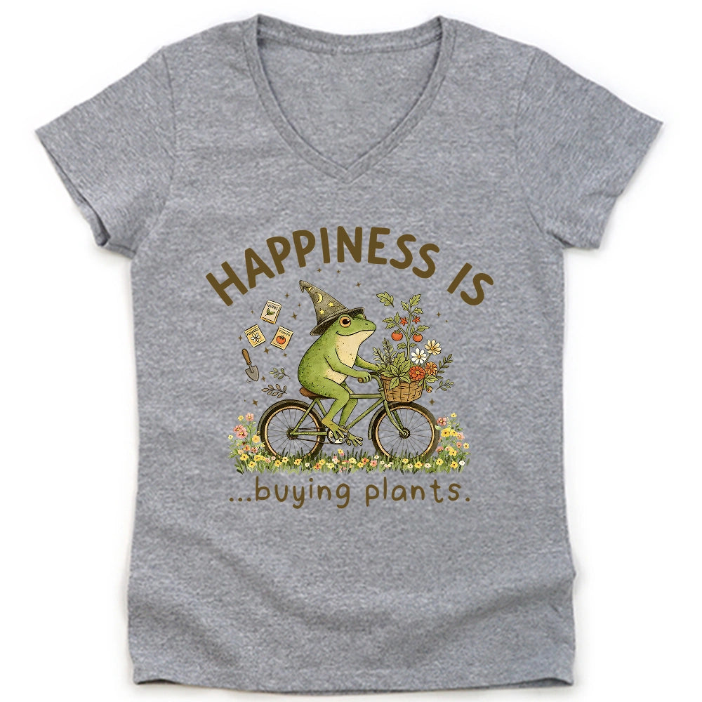 Happiness is buying plants Lady V-neck