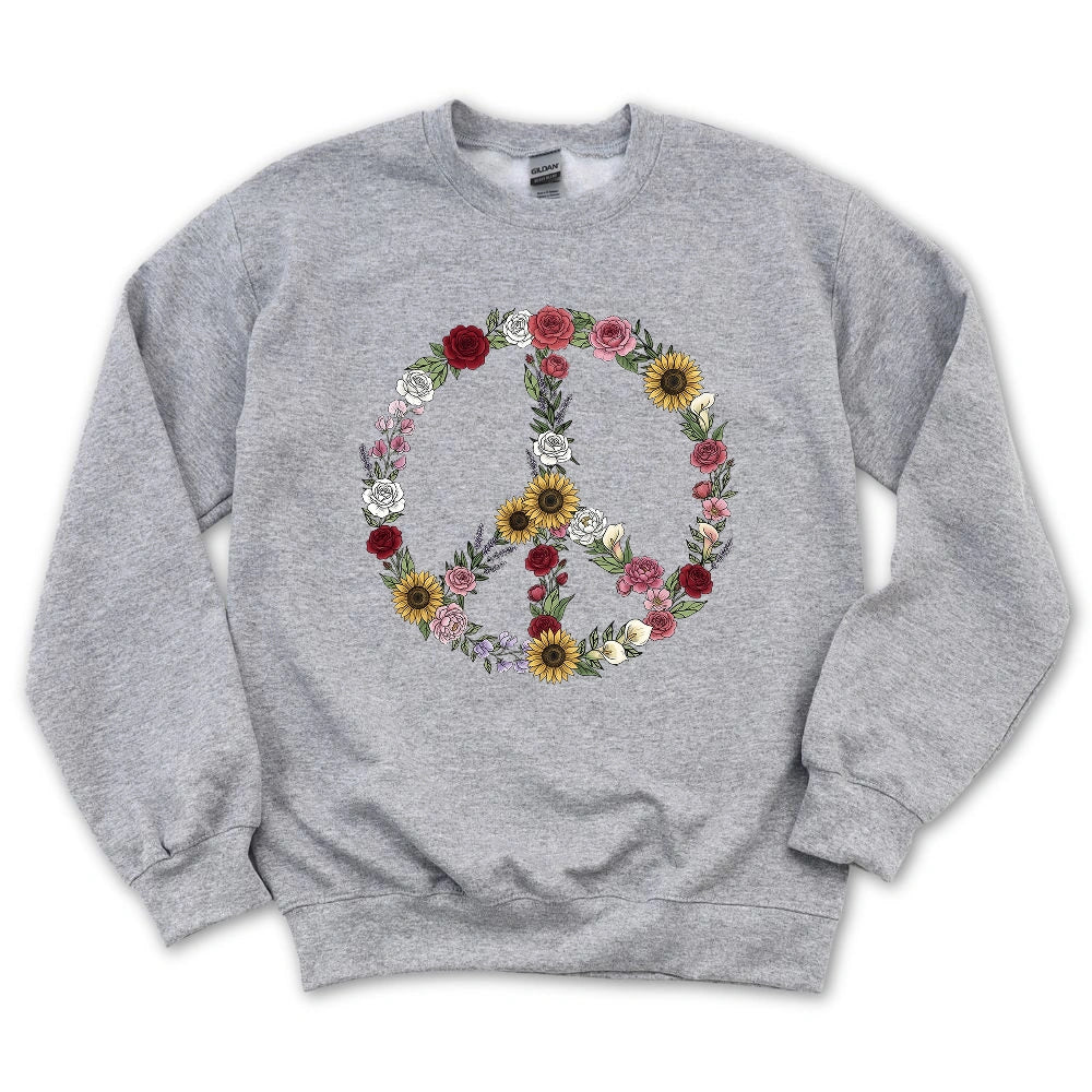 Peace Love Flowers Sweatshirt