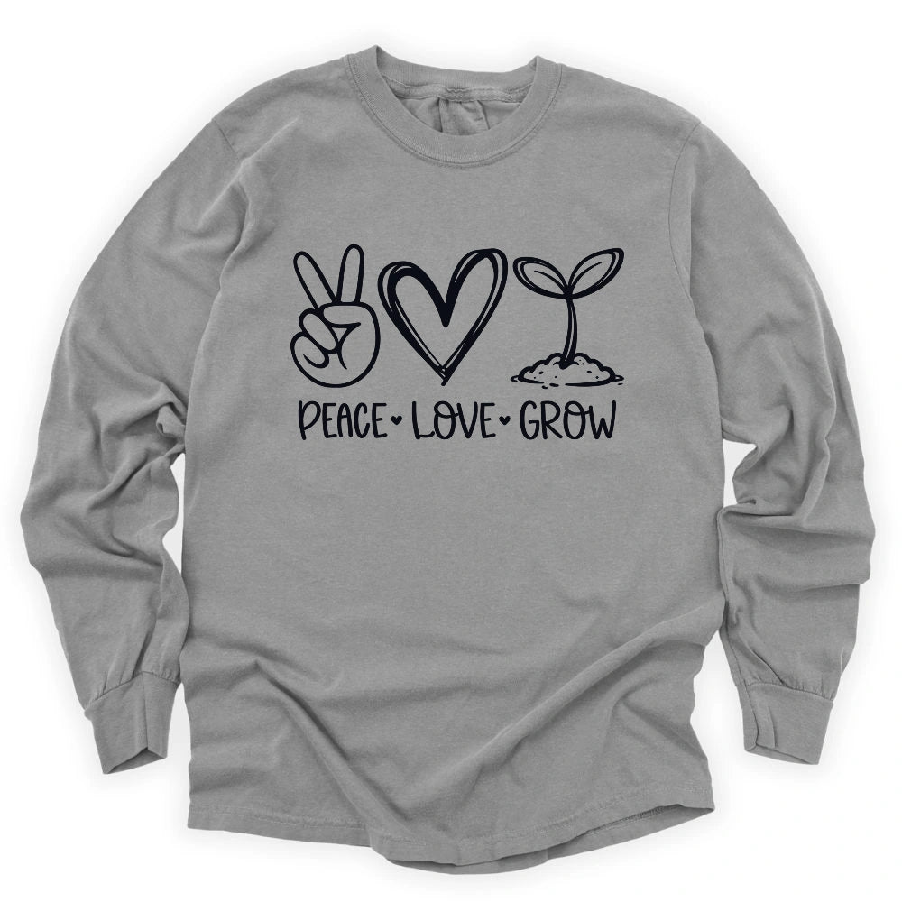 Peace Love Grow Long Sleeve T-shirt
