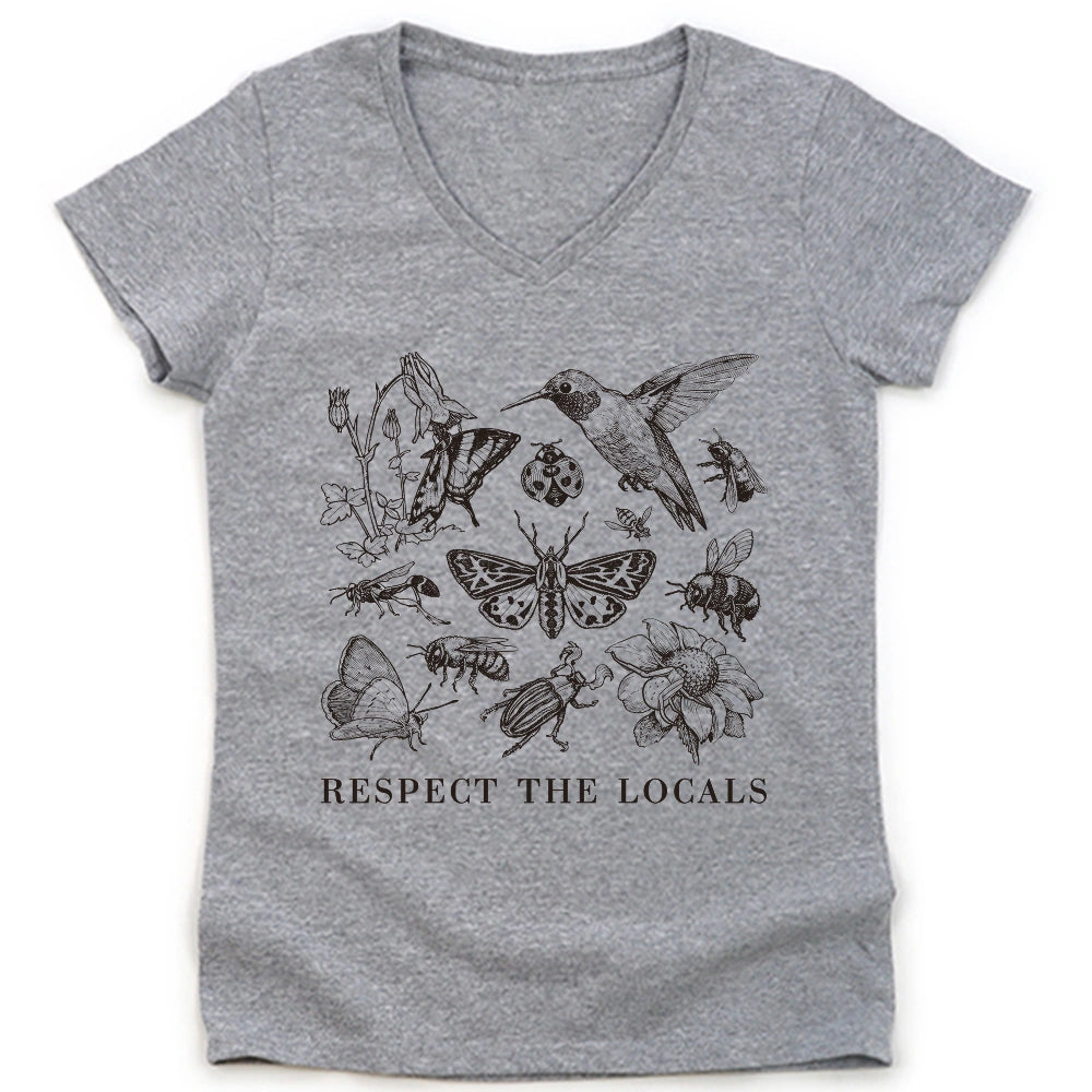 Respect The Locals Lady V-neck