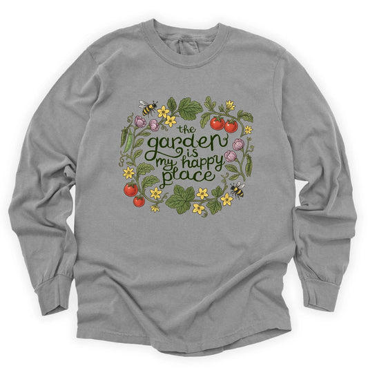 The Garden Is My Happy Place Long Sleeve T-shirt