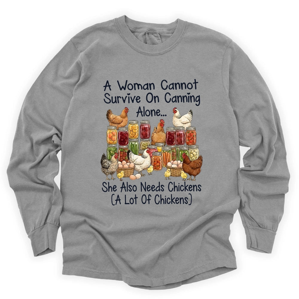 Canning & Chickens Lover Long Sleeve T-shirt