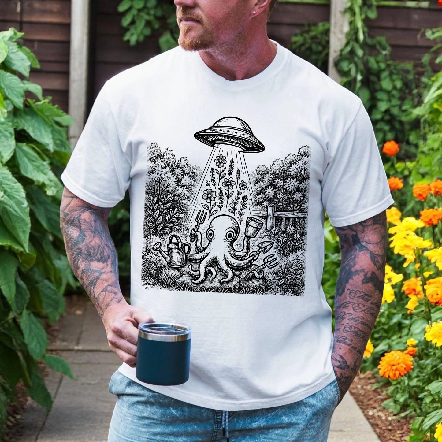 UFO Octopus Garden T-Shirt