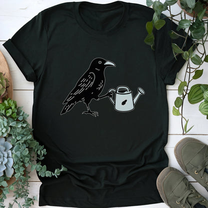 Gardening Crow T-shirt