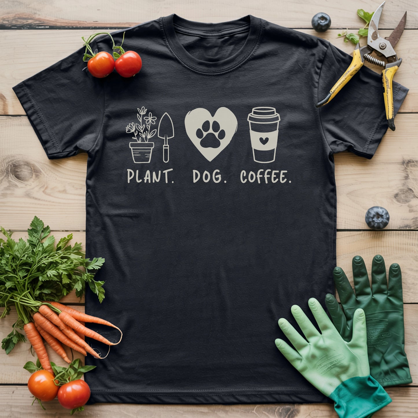 Plants Dog Coffee T-Shirt
