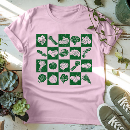 Checkered Vegetables T-Shirt