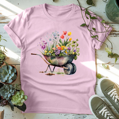 Floral Wheelbarrow T-shirt