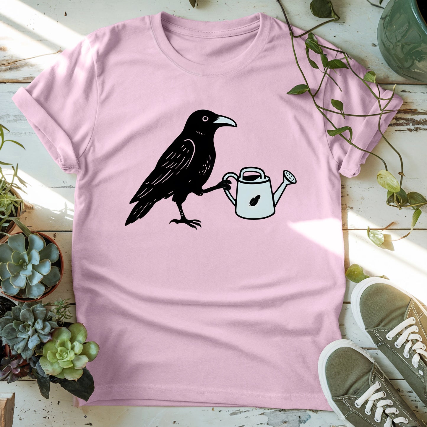Gardening Crow T-shirt