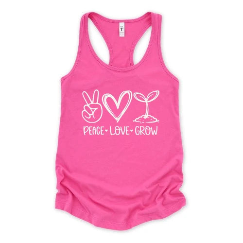 Peace Love Grow Tank Top
