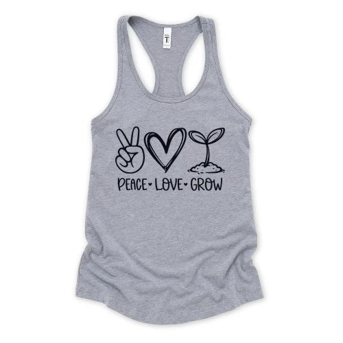Peace Love Grow Tank Top