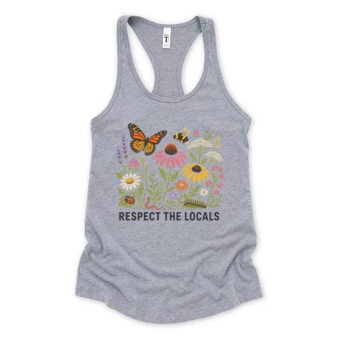 Respect the Locals – Pollinator & Wildflower Garden Tank Top