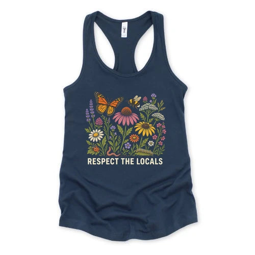 Respect the Locals – Pollinator & Wildflower Garden Tank Top