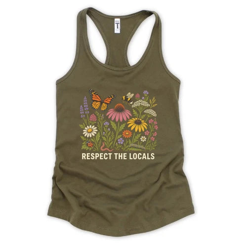 Respect the Locals – Pollinator & Wildflower Garden Tank Top