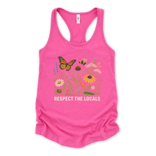 Respect the Locals – Pollinator & Wildflower Garden Tank Top