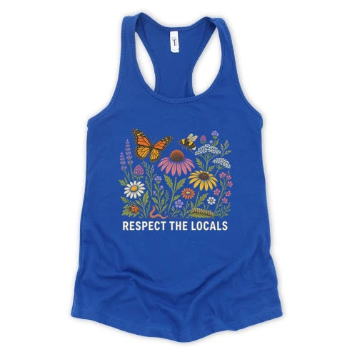 Respect the Locals – Pollinator & Wildflower Garden Tank Top