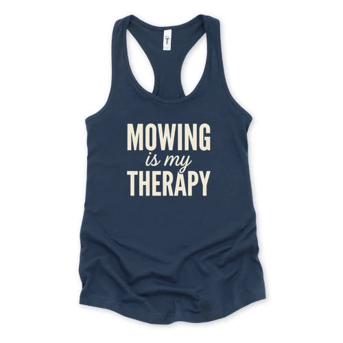 Mowing Is My Therapy Tank Top