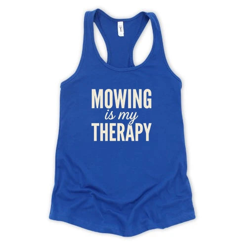 Mowing Is My Therapy Tank Top