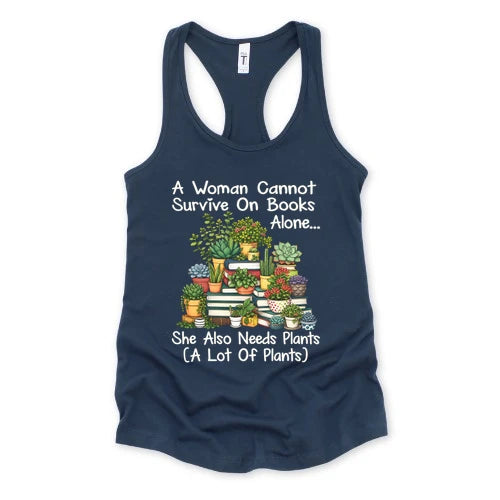 Books & Plants Lover Tank Top
