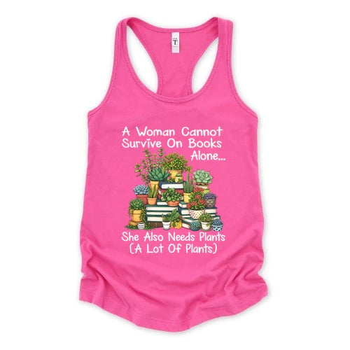 Books & Plants Lover Tank Top