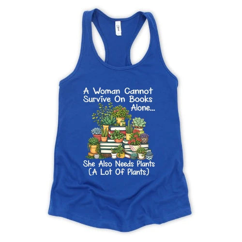 Books & Plants Lover Tank Top