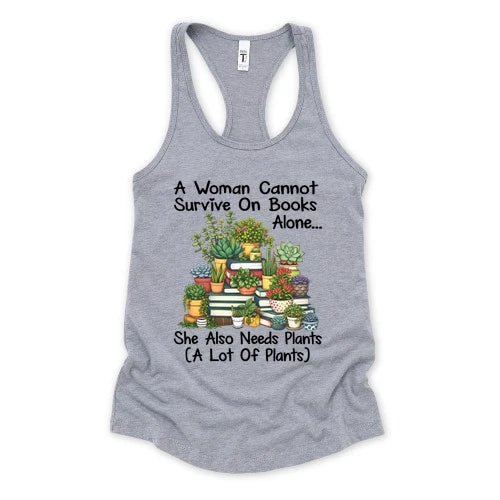 Books & Plants Lover Tank Top