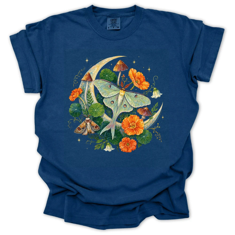 Floral Luna Moth T-shirt