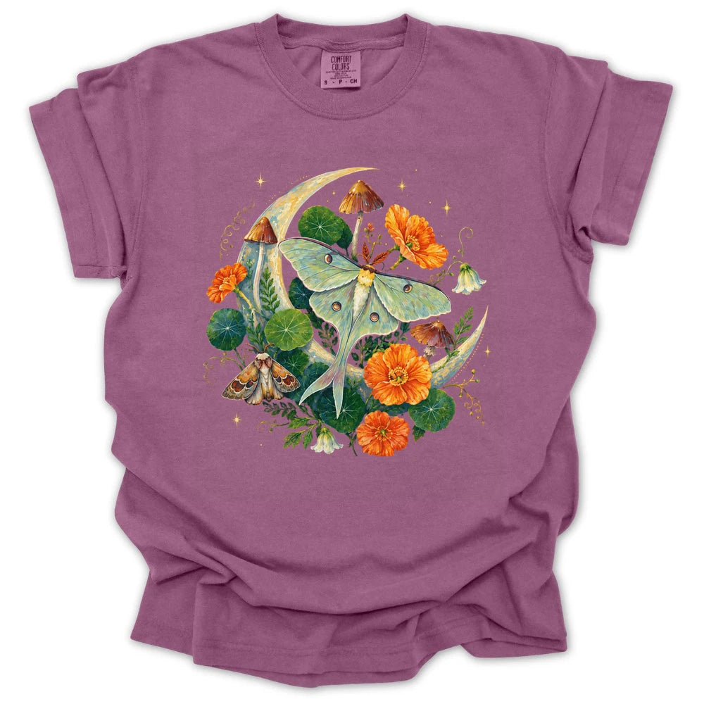 Floral Luna Moth T-shirt