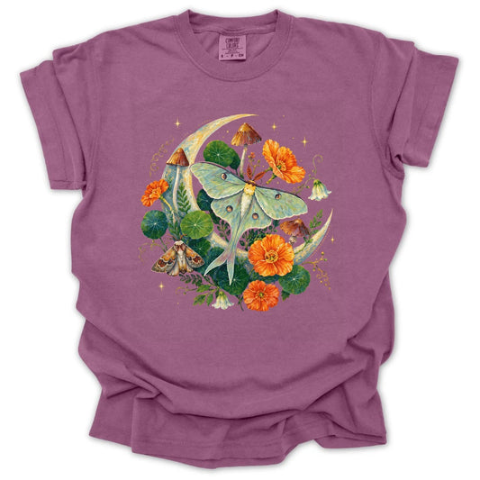 Floral Luna Moth T-shirt