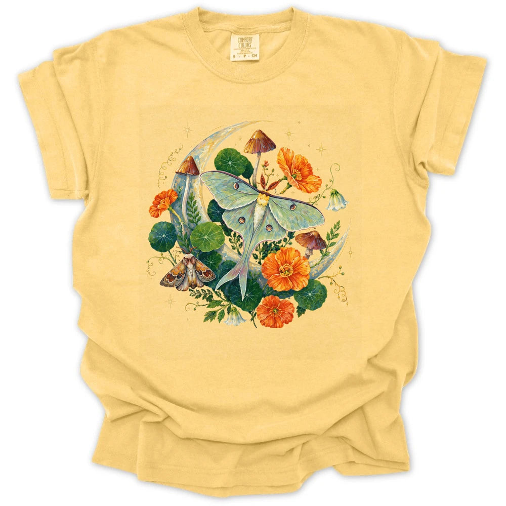Floral Luna Moth T-shirt