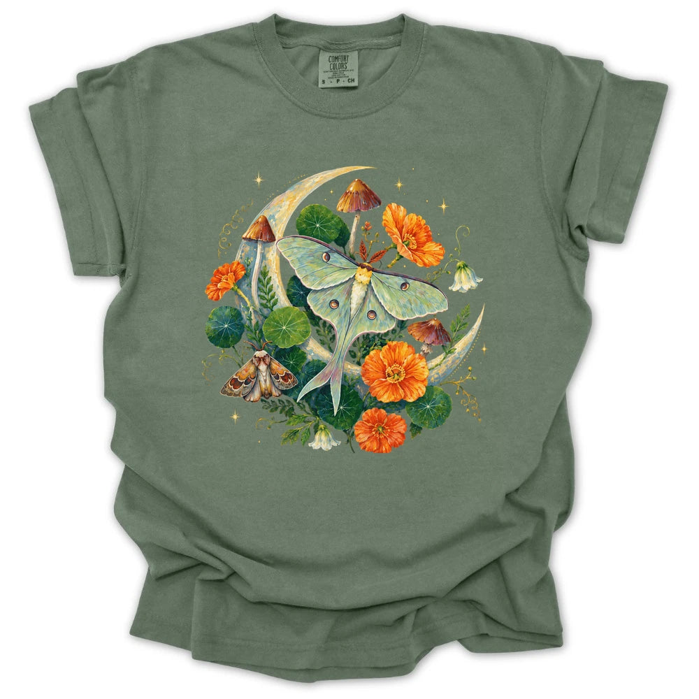Floral Luna Moth T-shirt