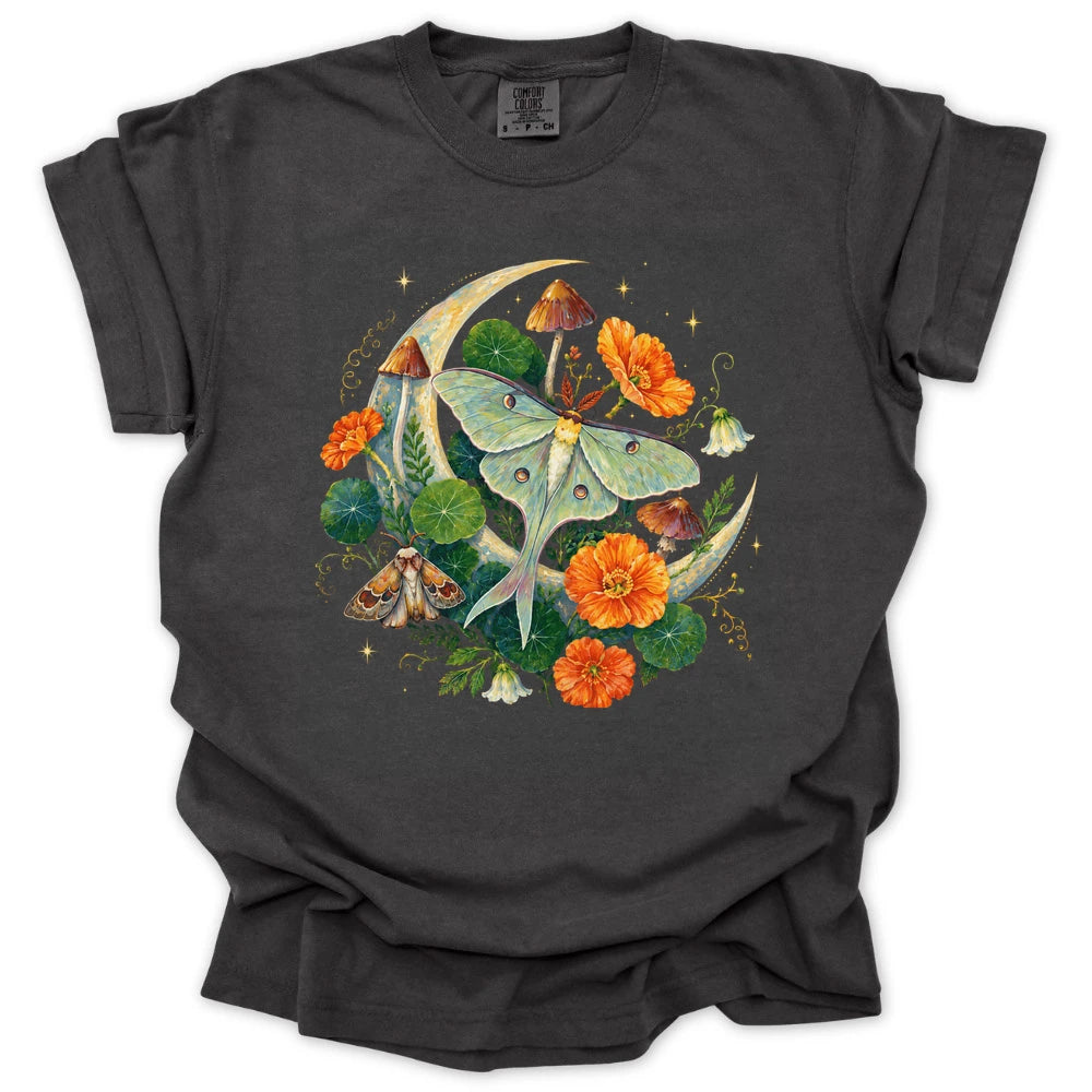 Floral Luna Moth T-shirt