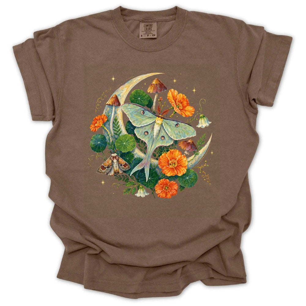 Floral Luna Moth T-shirt