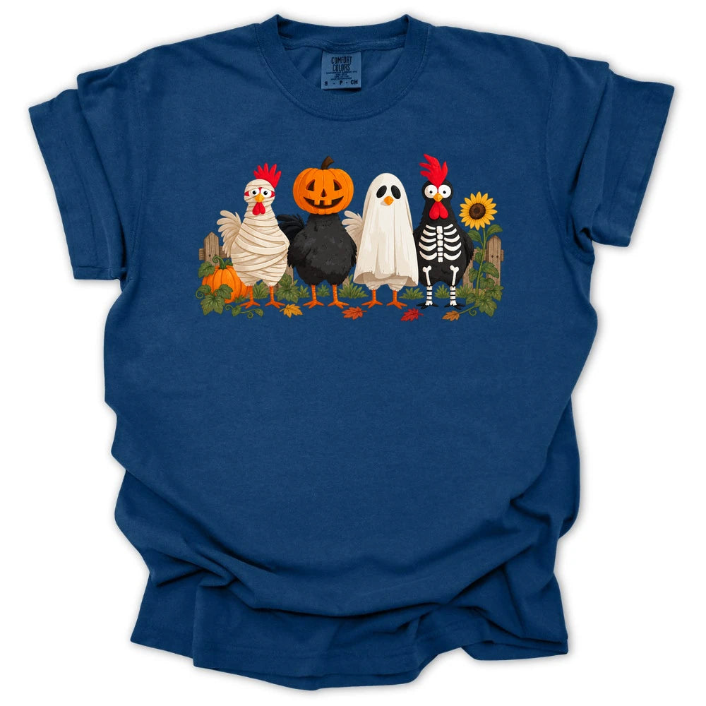 Spooky Garden Chickens T-shirt