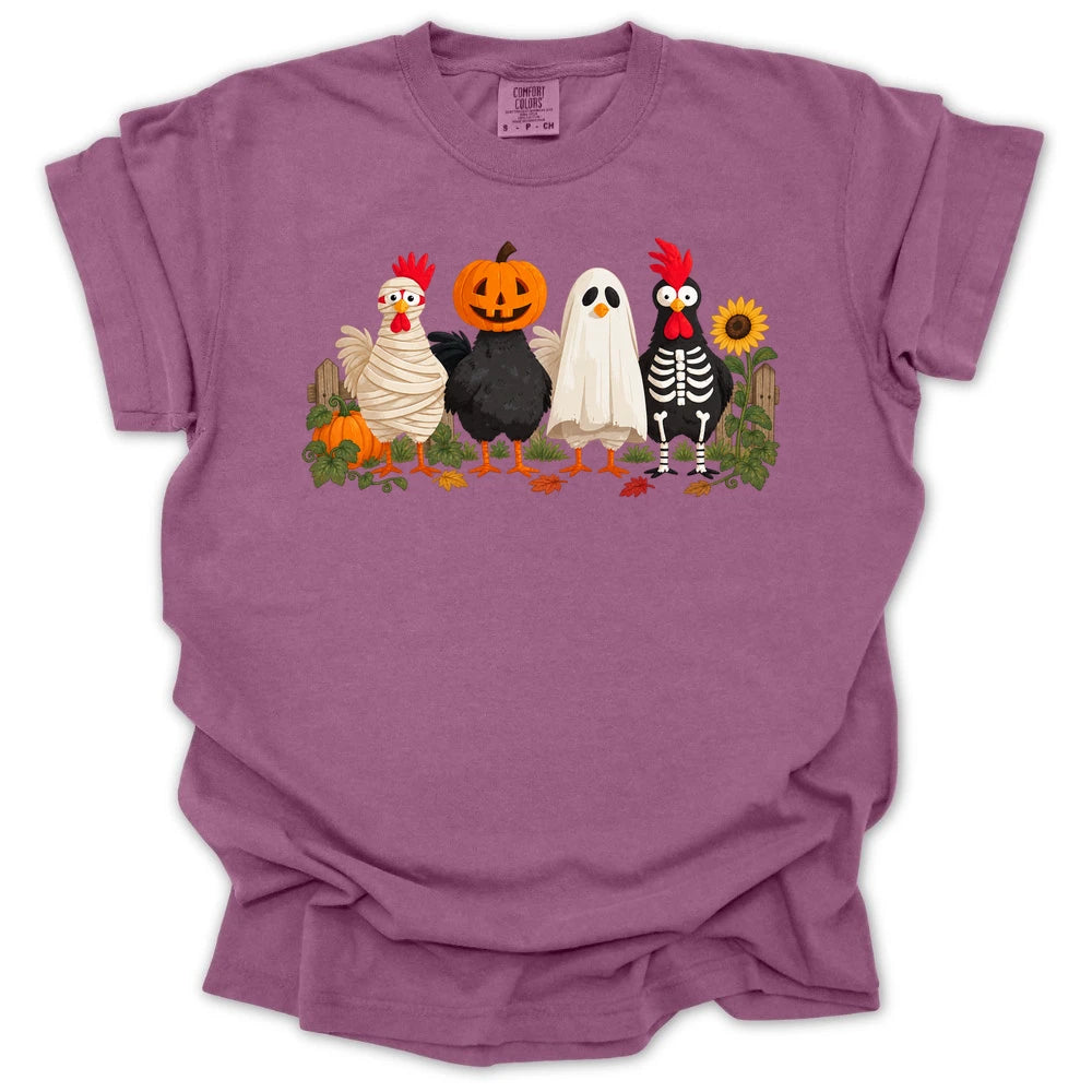 Spooky Garden Chickens T-shirt