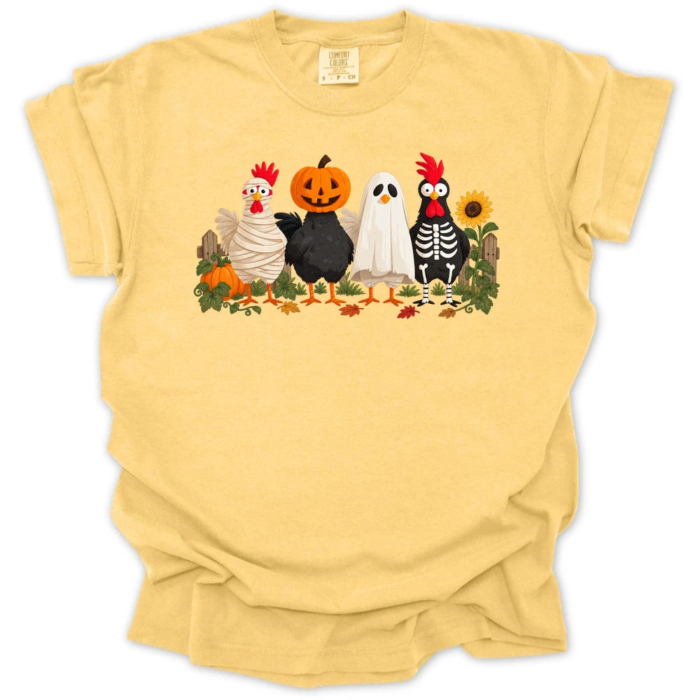 Spooky Garden Chickens T-shirt