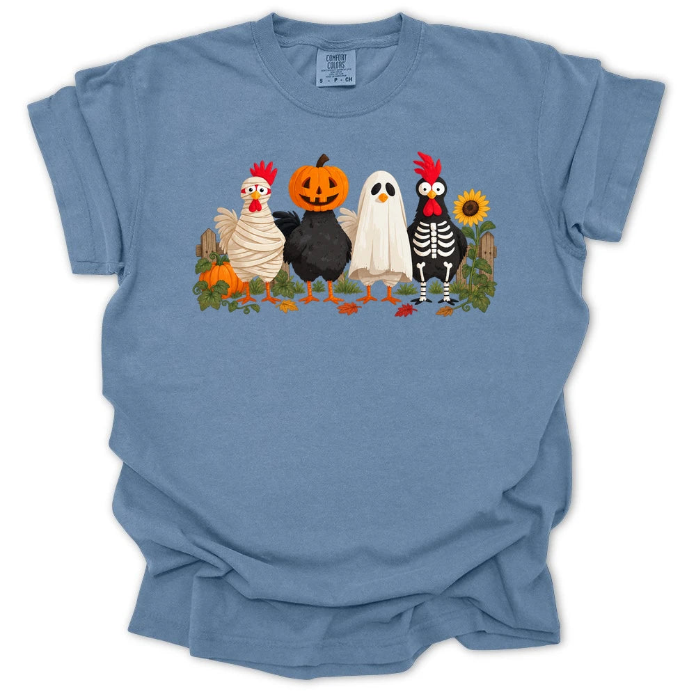 Spooky Garden Chickens T-shirt