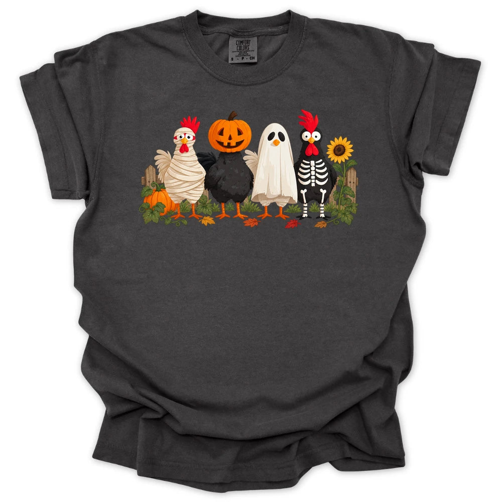 Spooky Garden Chickens T-shirt